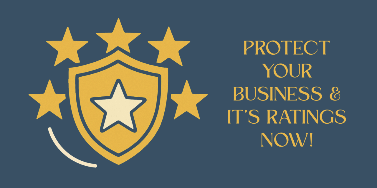 Shield protecting online business reputation and star ratings
