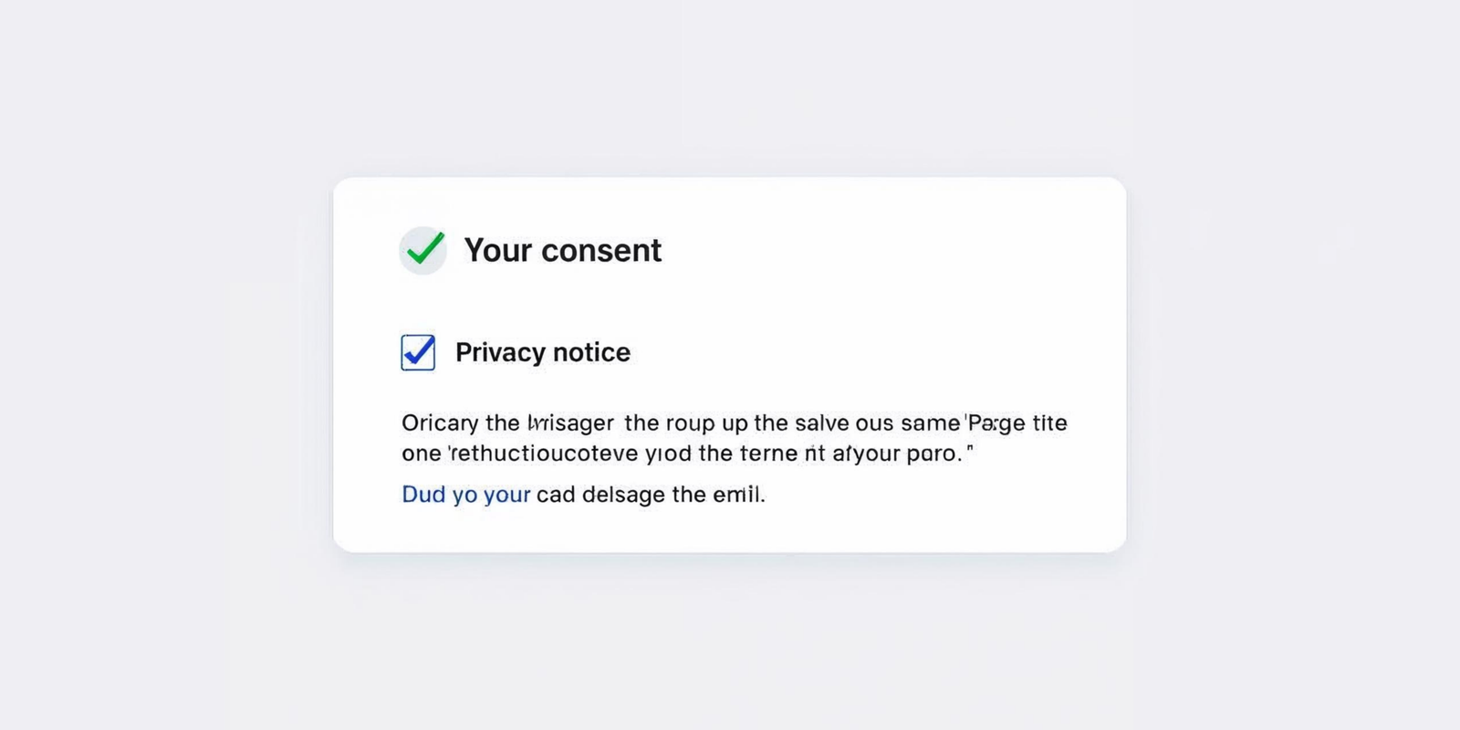Email marketing consent and privacy preferences interface